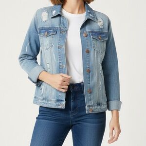 CAVALINI Women’s Ripped Jean Jacket